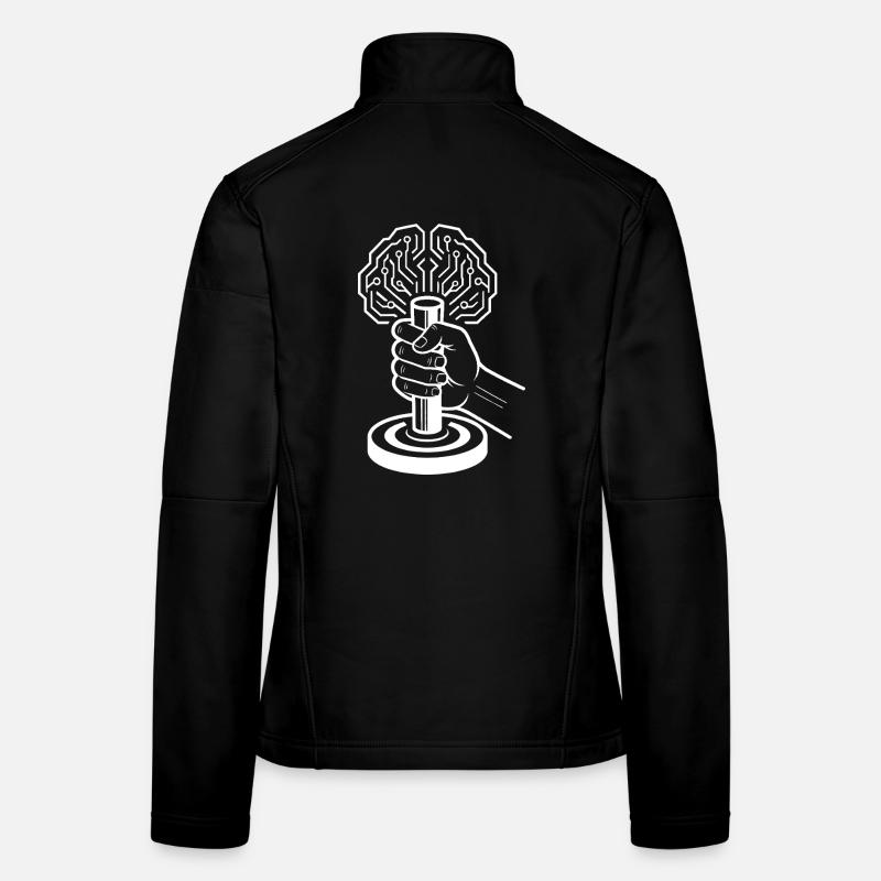 Digital Brain Cyborg Artificial Intelligence Women's Softshell Jacket
