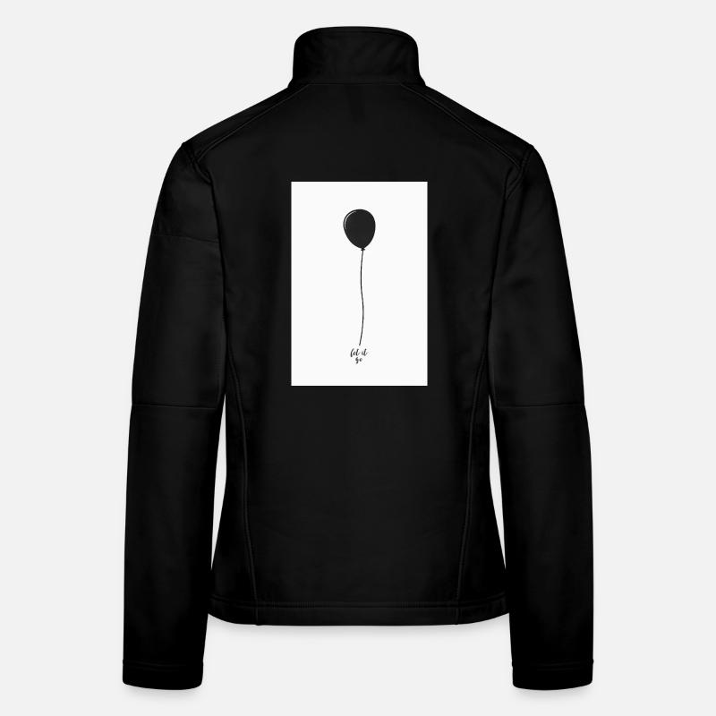 Let It Go Balloon Minimal Poster Women's Softshell Jacket