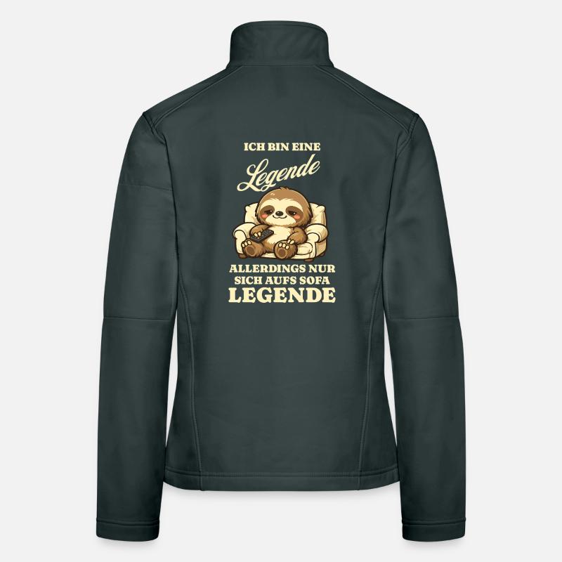 Faultier Serienabend Sofa Spruch Lustig Frauen Softshelljacke