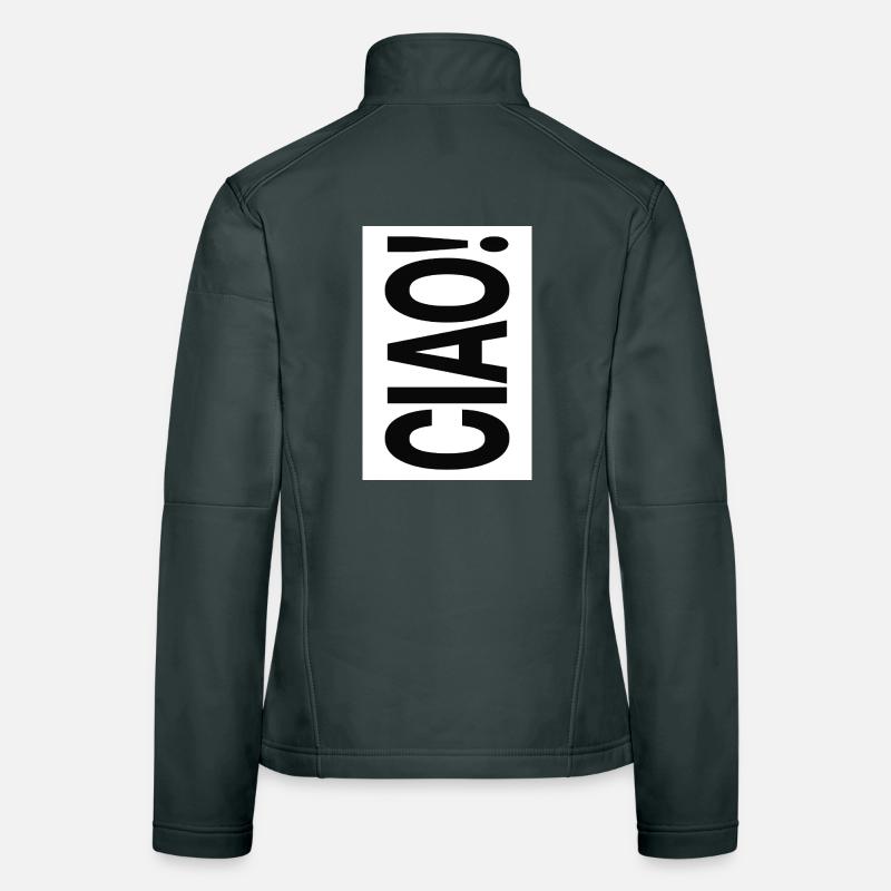 Ciao Typografie Vertikal Minimal Design Frauen Softshelljacke