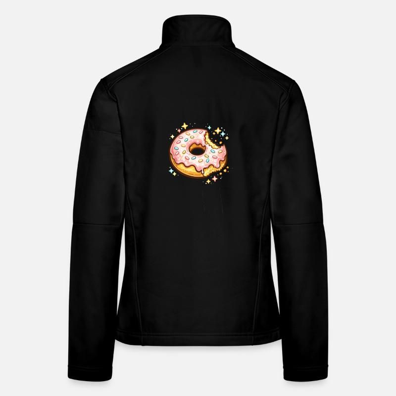 Zuckerrosa Donut mit Sprinkles Funkeln Frauen Softshelljacke