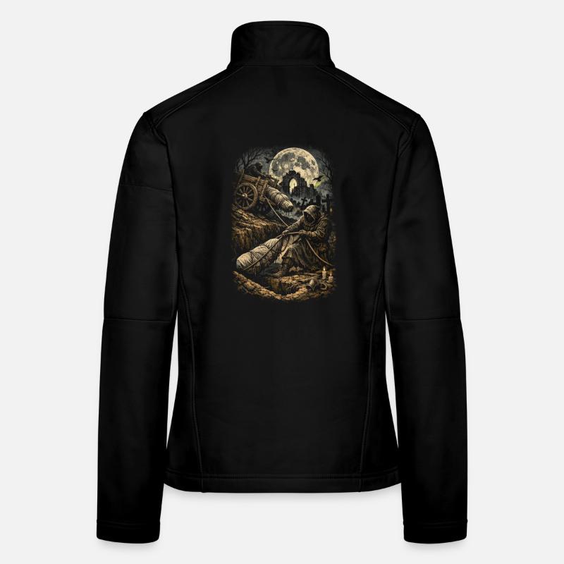 Friedhof Goth Humor Frauen Softshelljacke
