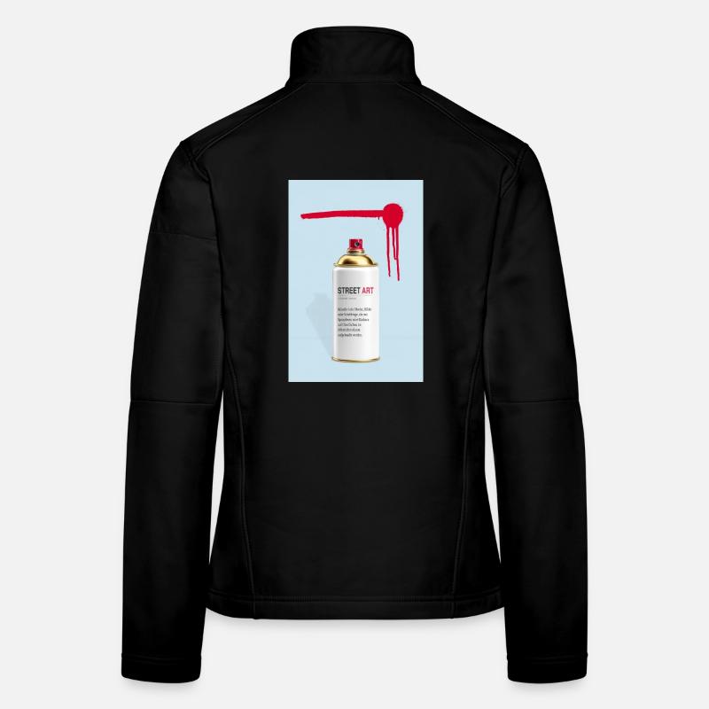 Street Art Definition Spray Can Design Women's Softshell Jacket