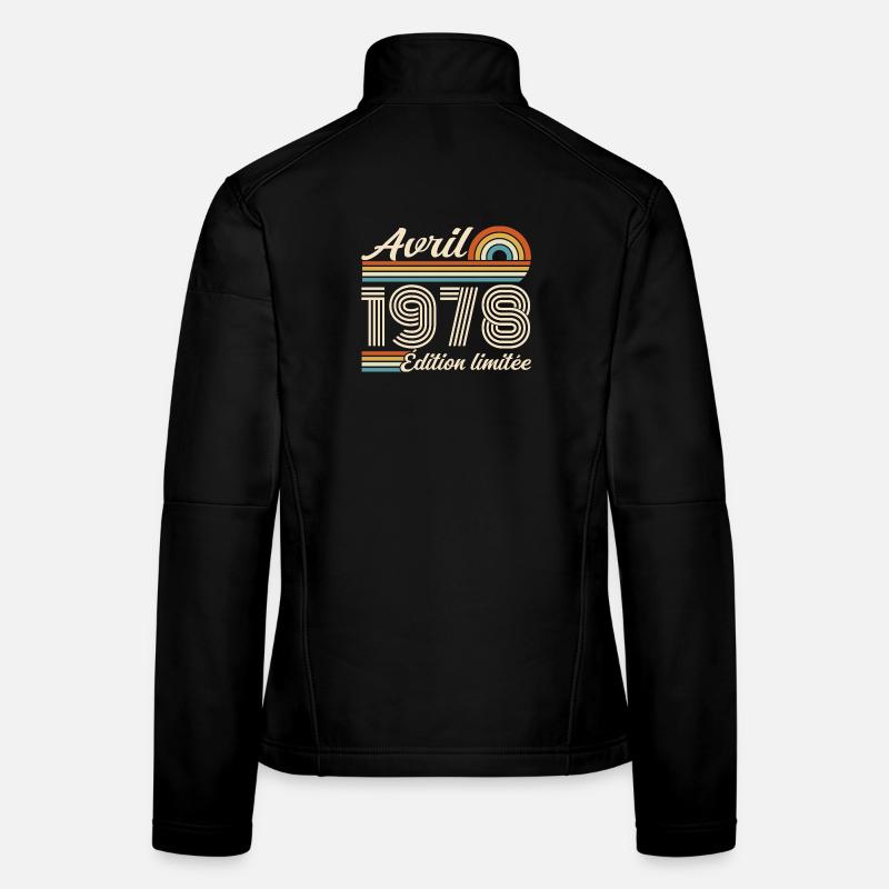 April 1978 Retro-Geburtstag 1978 April 1978 Frauen Softshelljacke