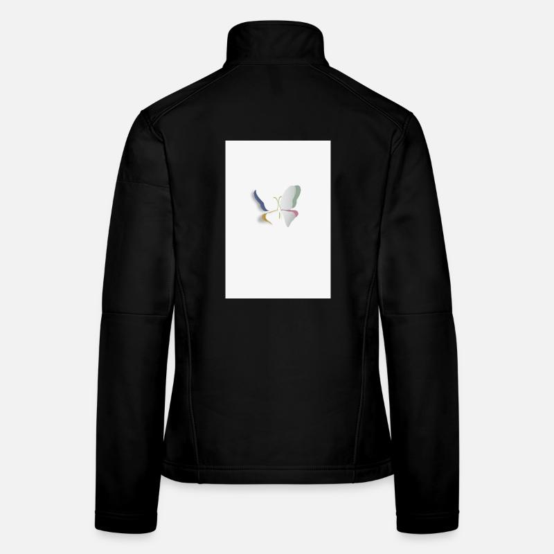 Minimalist butterfly aesthetic design Women's Softshell Jacket