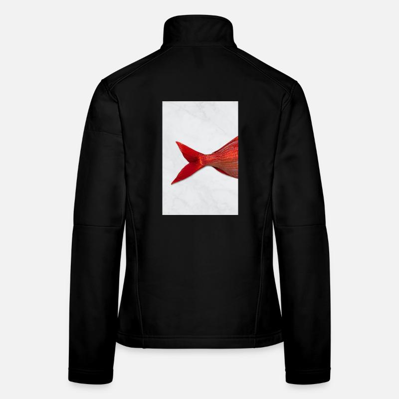 Red Fish Minimal Art Design Veste en tissu softshell Femme