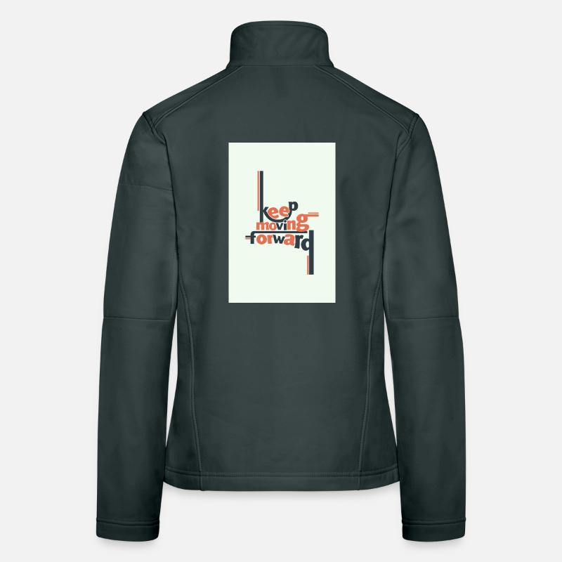 Continuer d’avancer Typographie minimale Veste en tissu softshell Femme