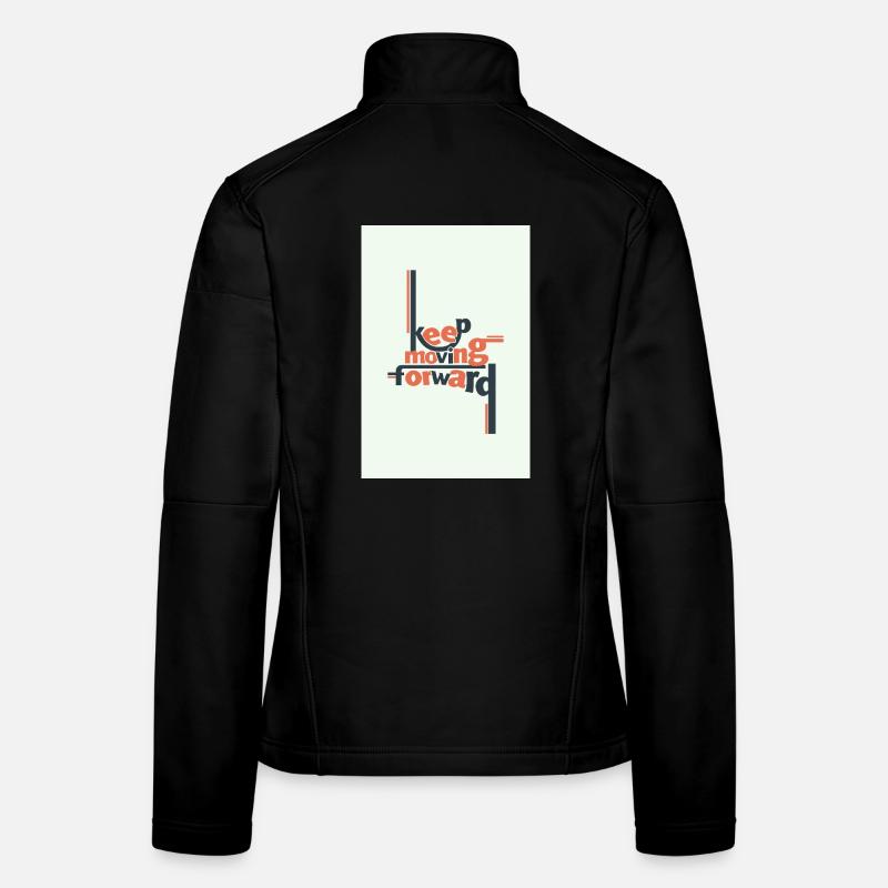 Continuer d’avancer Typographie minimale Veste en tissu softshell Femme