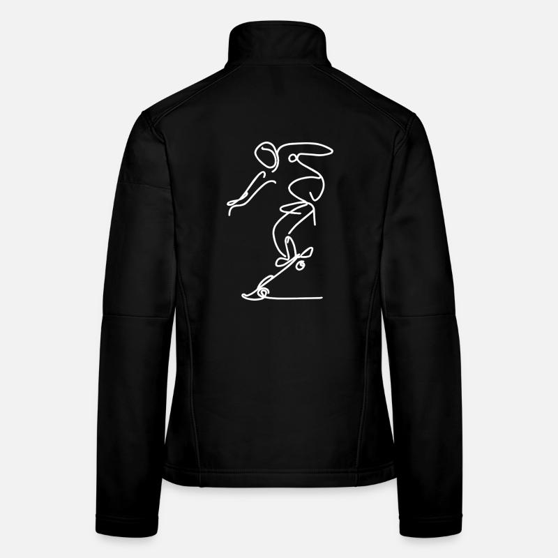 Dessin de skateur Veste en tissu softshell Femme