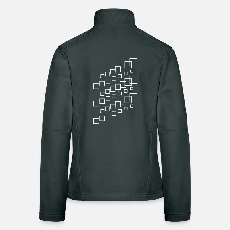 Geometric Square Cascade Women's Softshell Jacket