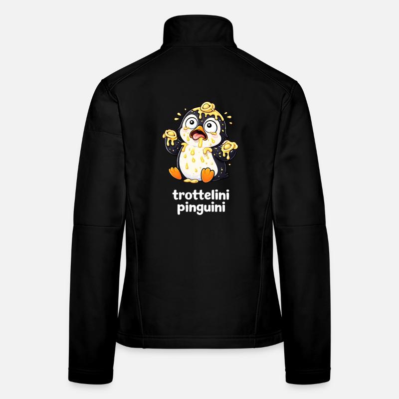 Trottelini Pinguini – Lustiger Pasta Pinguin Frauen Softshelljacke