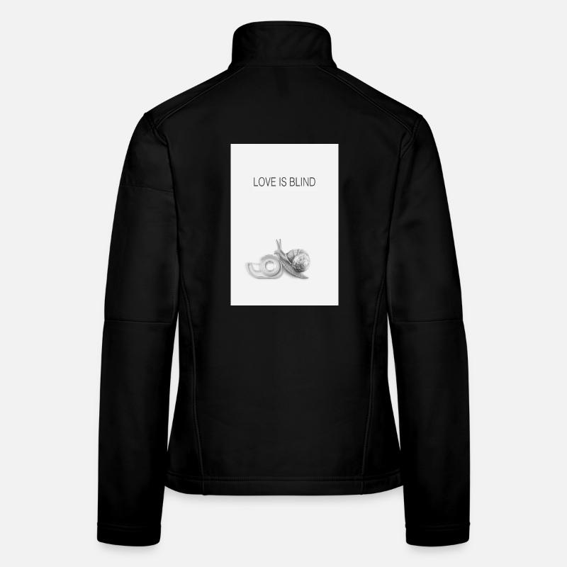 Love Makes Blind Funny Snail Design Women's Softshell Jacket