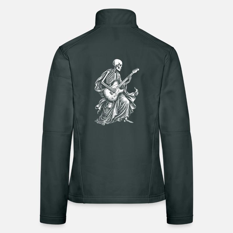 Guitariste squelette en robe fluide Veste en tissu softshell Femme