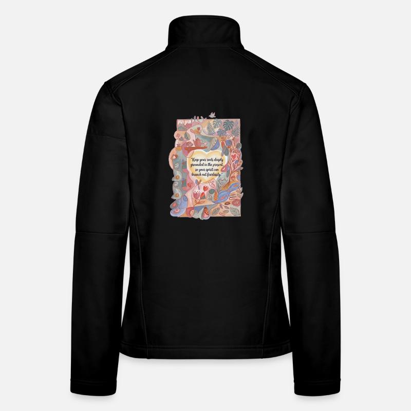Profondément ancré dans le présent - Veste en tissu softshell Femme - noir
