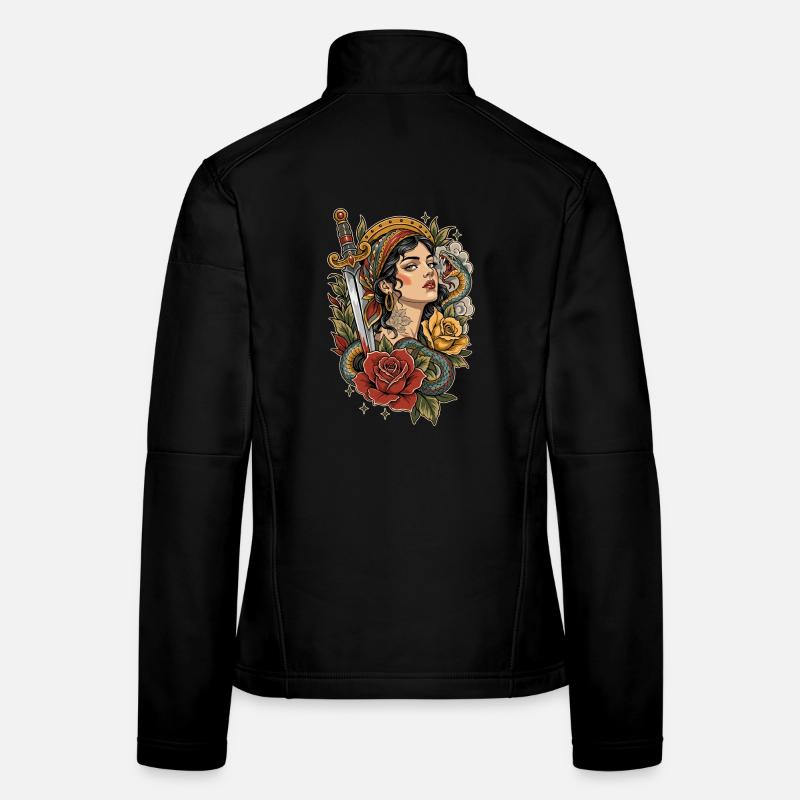 Gift und Rosen Frauen Softshelljacke