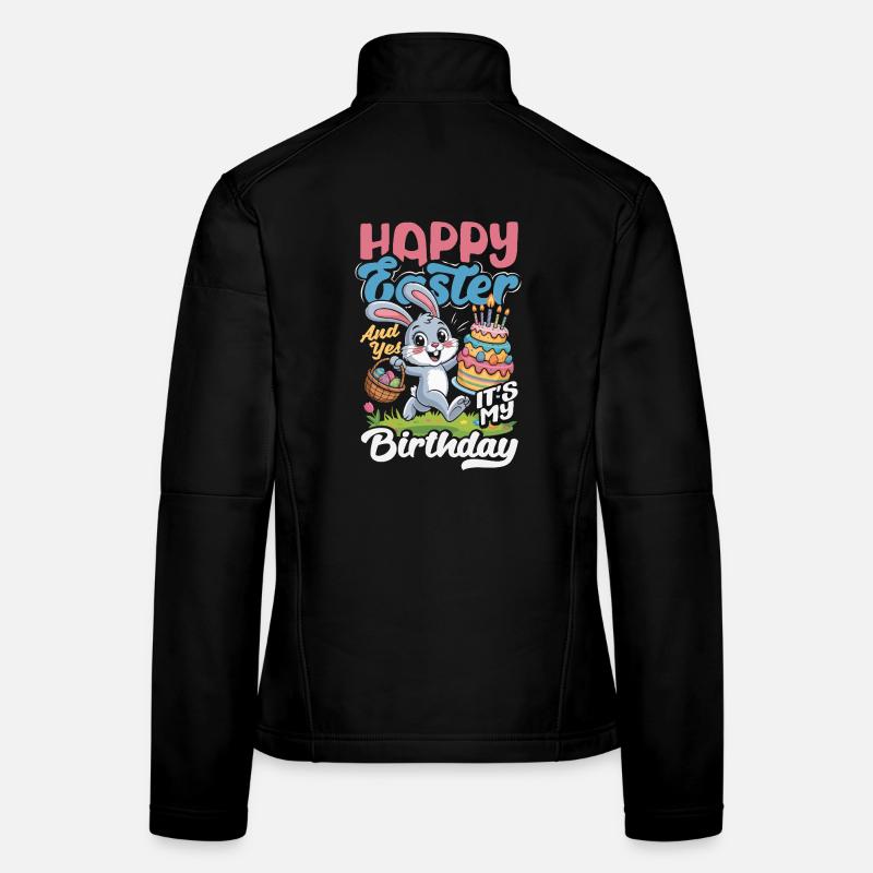 Joyeuse Pâques, douce chasse aux œufs du lapin, œufs de Pâques Veste en tissu softshell Femme