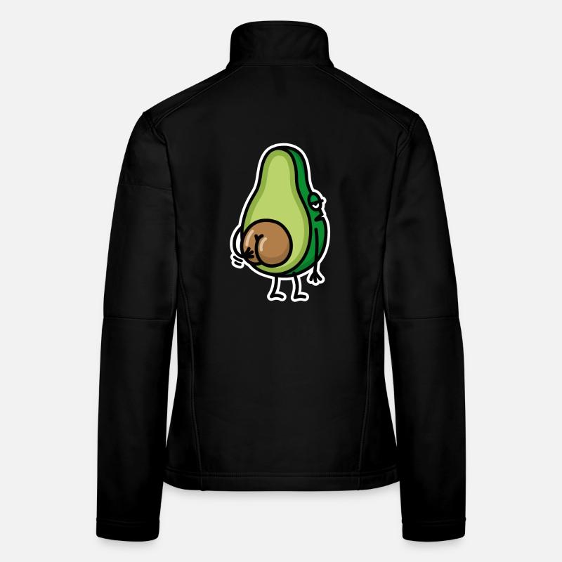 Funny avocado butt scratching ass gift idea Women's Softshell Jacket