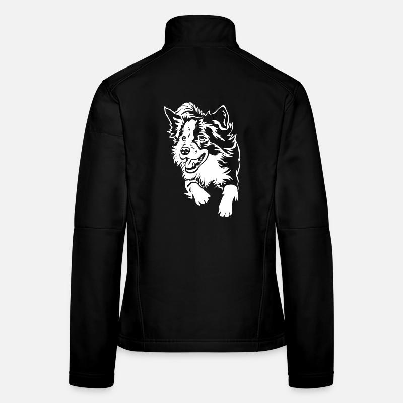 Border Collie"Black Edition" Frauen Softshelljacke