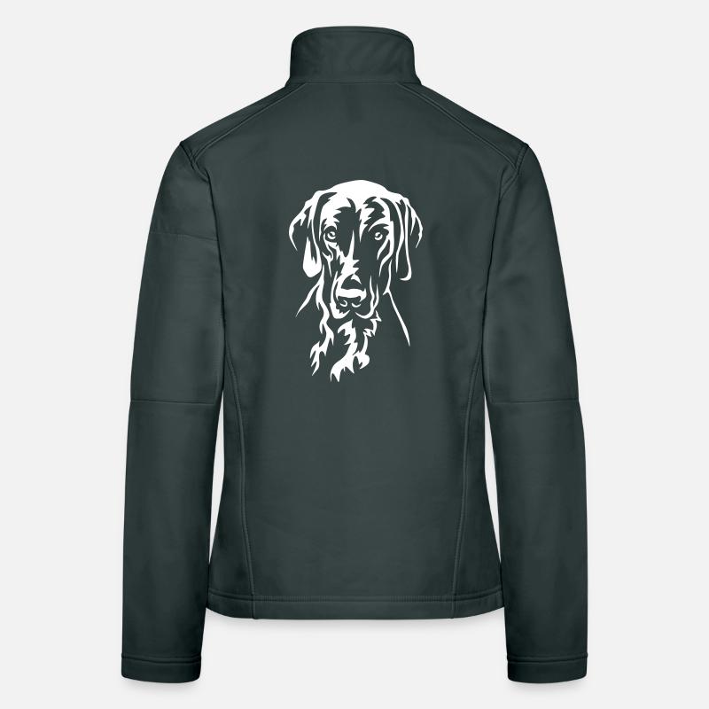 German Shorthair Head "Black Edition" Women's Softshell Jacket