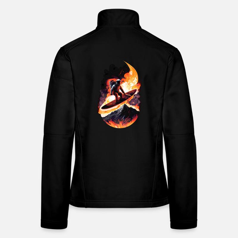 Surfing Astronaut Women's Softshell Jacket