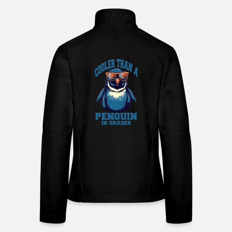 Cool penguin with sunglasses Women's Softshell Jacket