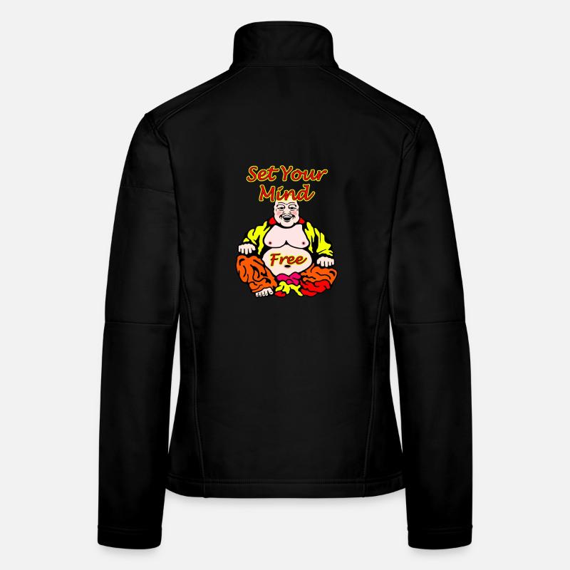Liberté et expression de soi Méditation Design Veste en tissu softshell Femme