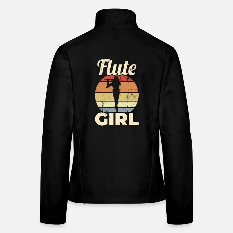 Lustiges Flöten Mädchen Frauen Softshelljacke