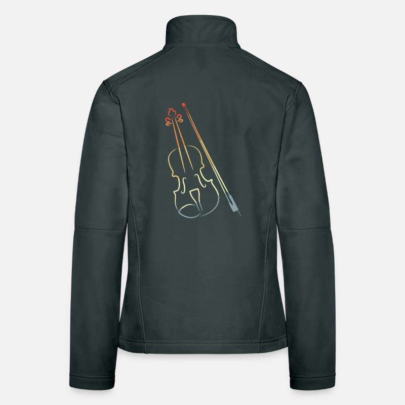 Violine und Bogen Frauen Softshelljacke