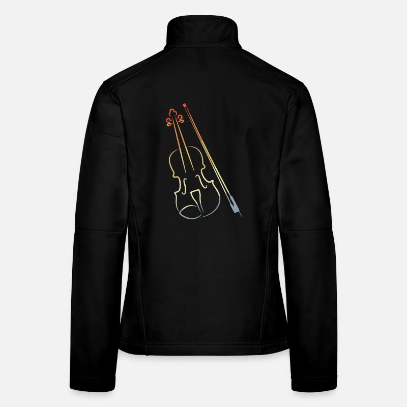 Violine und Bogen Frauen Softshelljacke