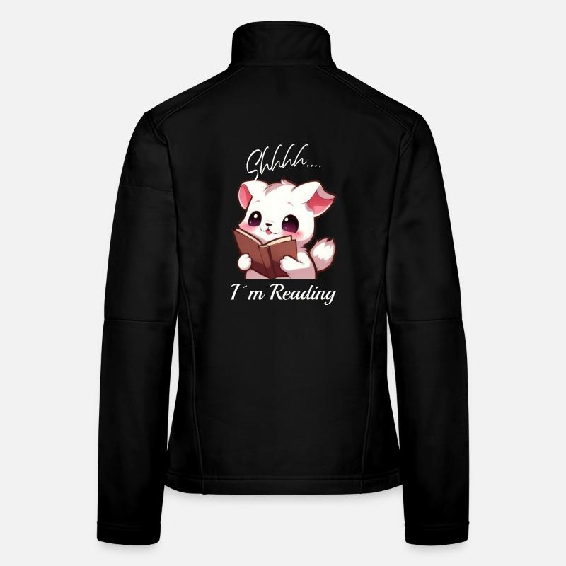 Cat with book Women's Softshell Jacket