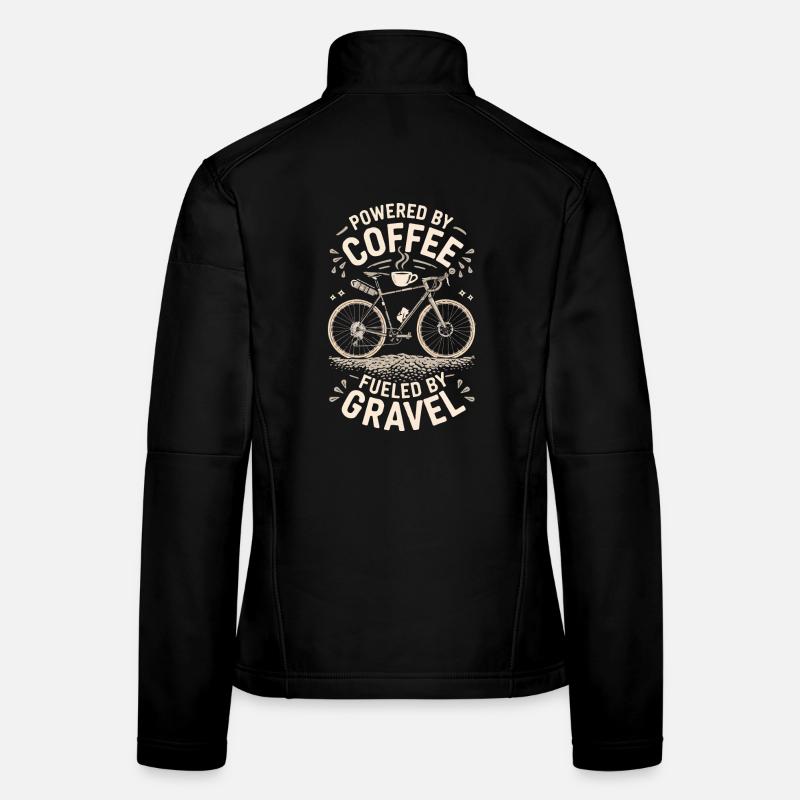 Graphique de vélo alimenté par le café Veste en tissu softshell Femme