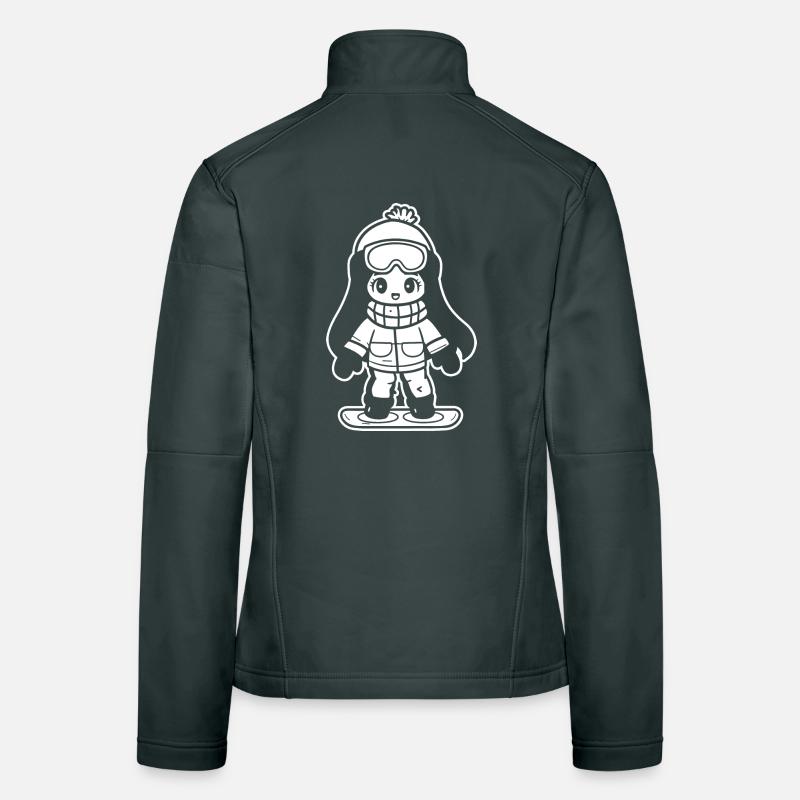 Snowboarder Mädchen Frauen Softshelljacke