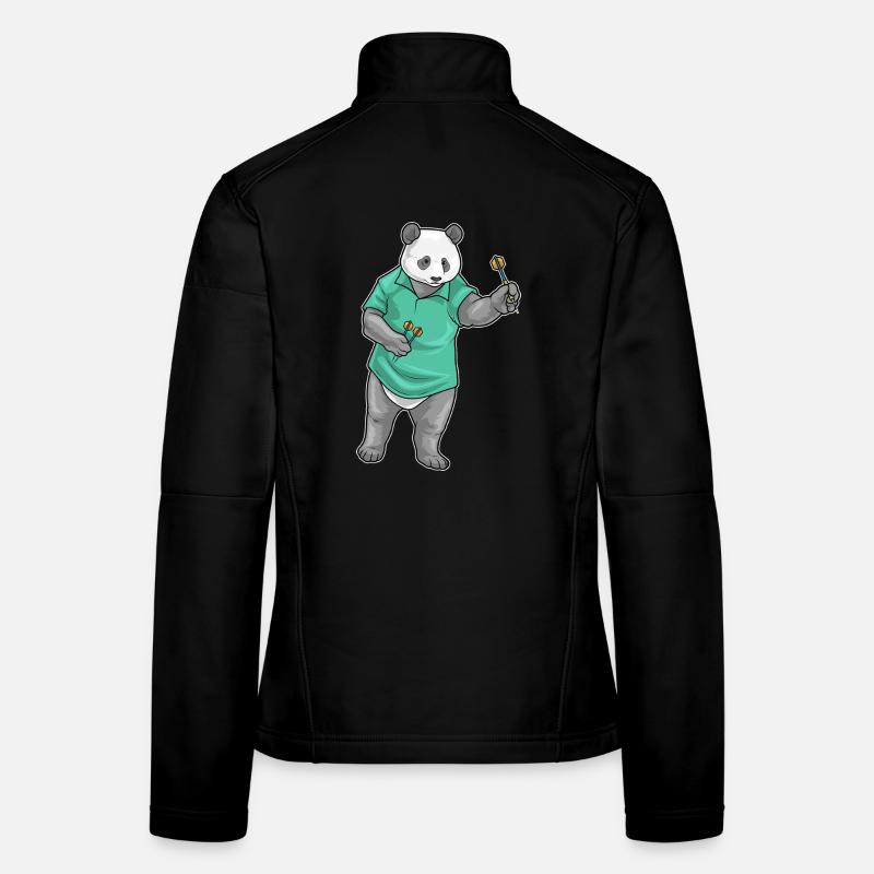Panda Dart Dartpfeil Frauen Softshelljacke