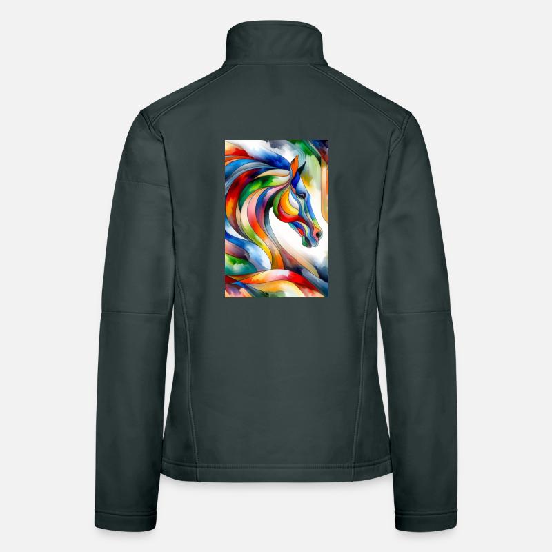Pferd abstrakt Frauen Softshelljacke