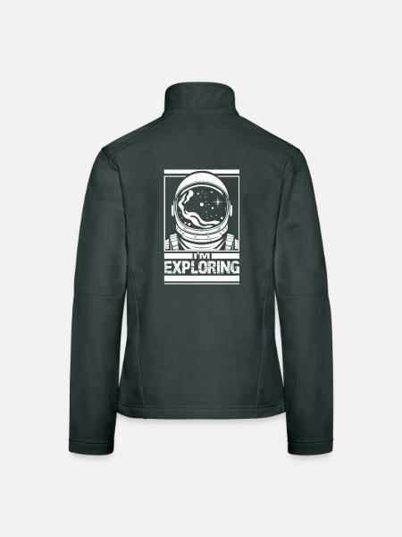 I'm Exploring - Women's Softshell Jacket - mouse grey - Back