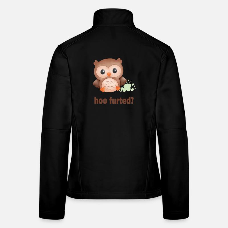 Hoo Furted Owl Jeu de mots Veste en tissu softshell Femme