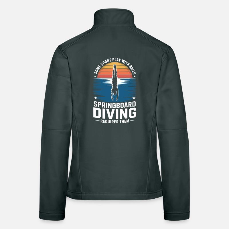 Diving diving board Women's Softshell Jacket