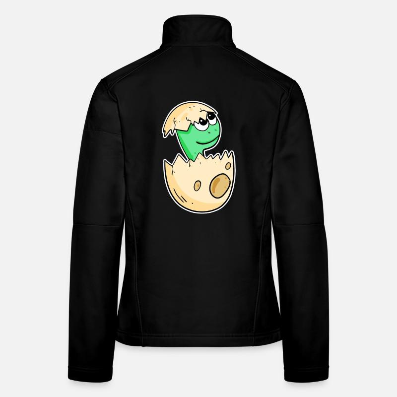 Bébé dinosaure dans l’œuf Veste en tissu softshell Femme