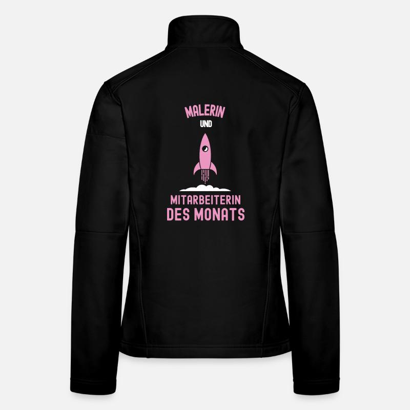 Beste Malerin Mitarbeiterin des Monats Malerei - Frauen Softshelljacke - Schwarz