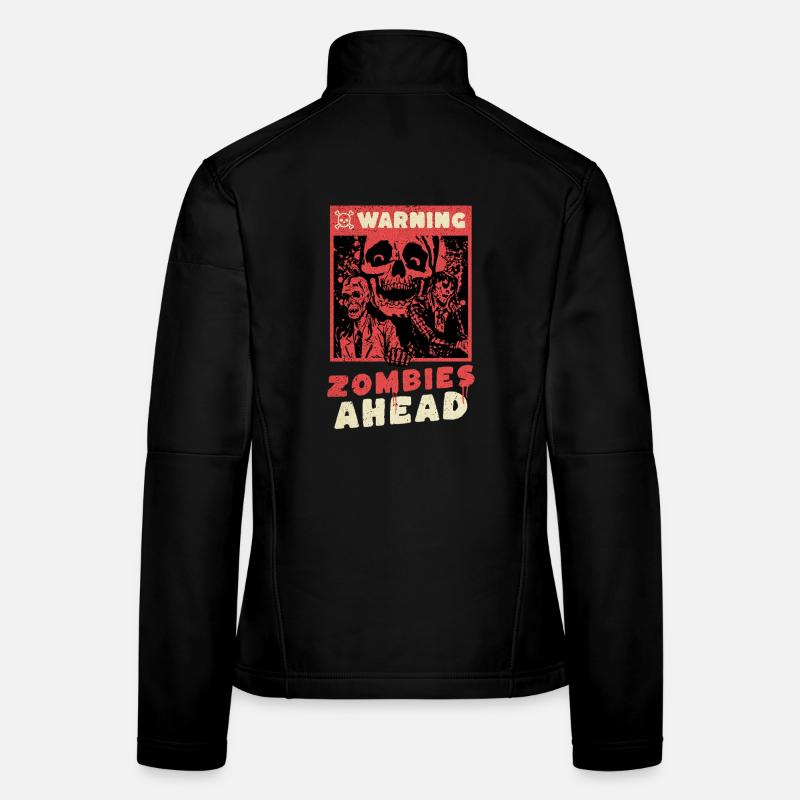 Horror - Warning Zombies Ahead Women's Softshell Jacket