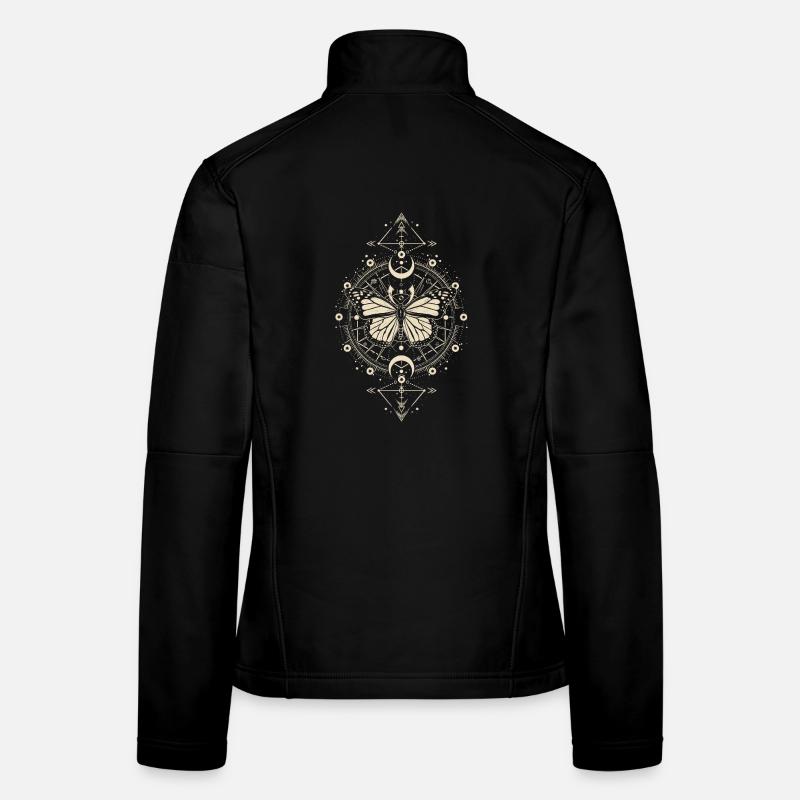 Astronomy - Mystic Monarch Moon Phase Butterfly Women's Softshell Jacket