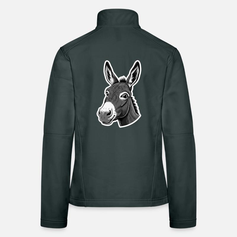 Curious Donkey – Charming & Funny Women's Softshell Jacket
