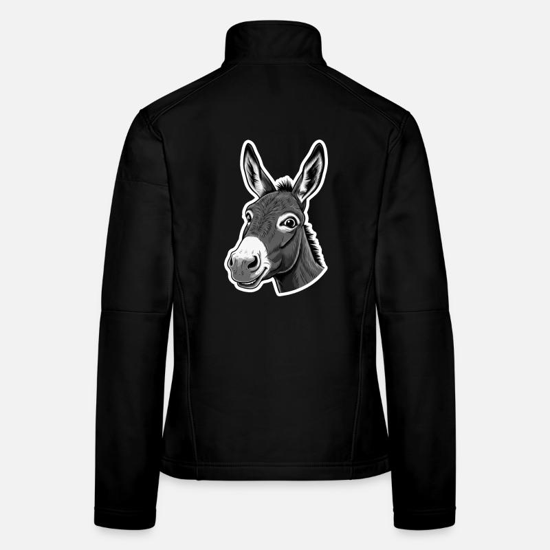 Curious Donkey – Charming & Funny Women's Softshell Jacket