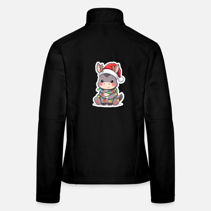Âne Elfe Noël Cadeaux de Noël Veste en tissu softshell Femme