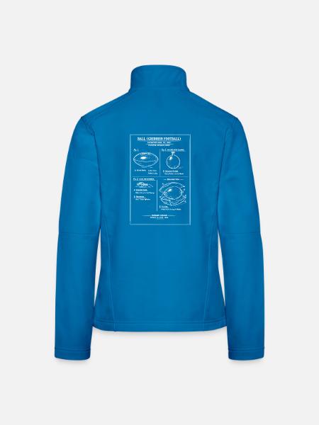 Gridiron-Football-Blaupause - Frauen Softshelljacke - Schwarz - Hinten