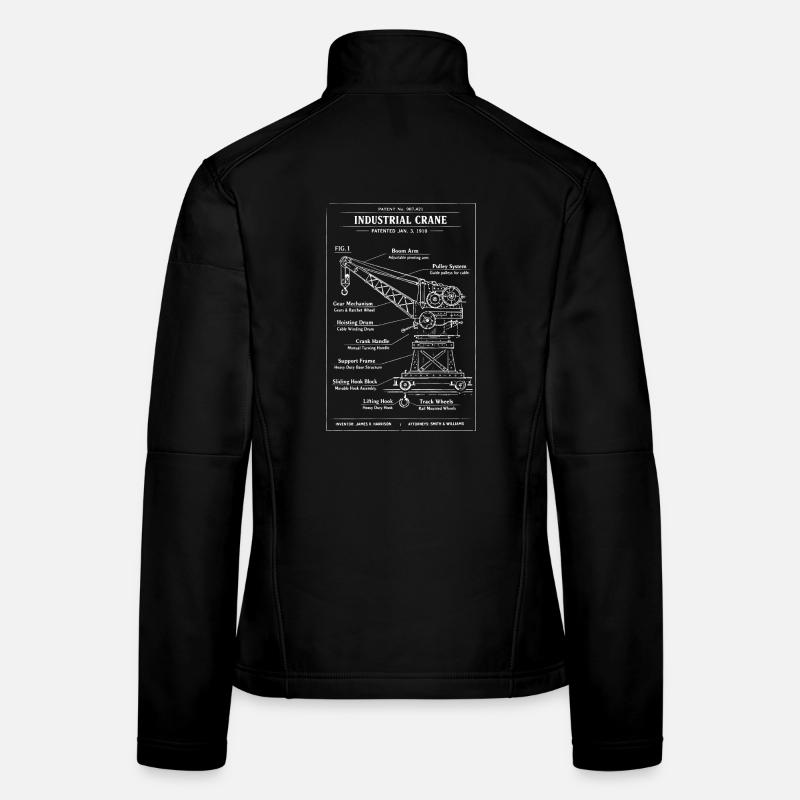 Conception des plans pour une grue industrielle Veste en tissu softshell Femme