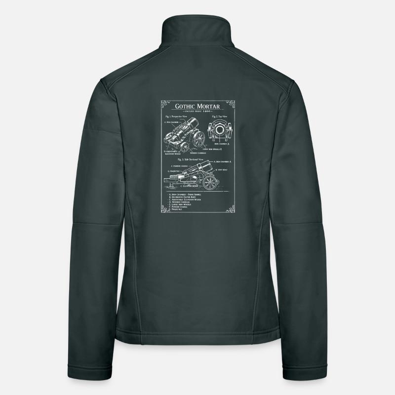 Gothic Mortar Blueprint Women's Softshell Jacket