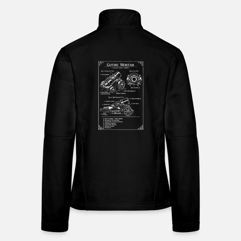 Gothic Mortar Blueprint Women's Softshell Jacket