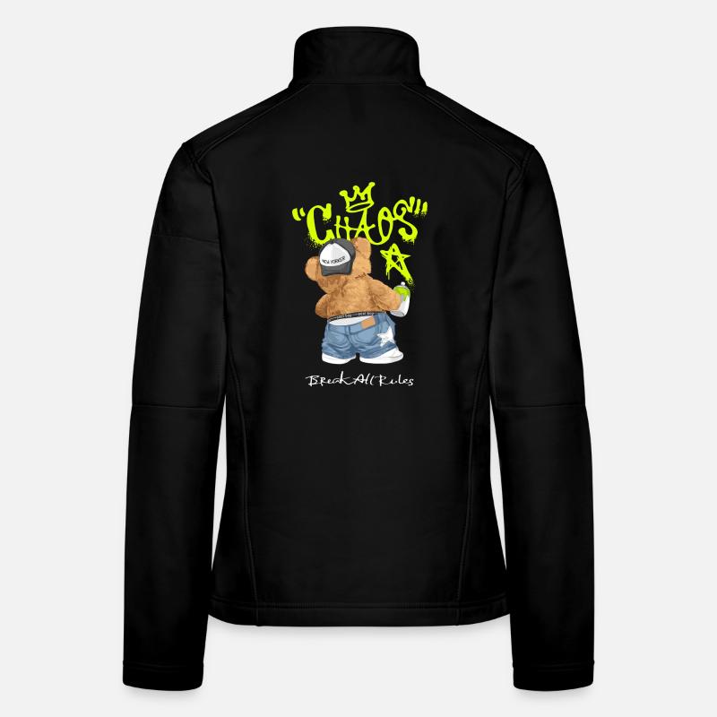 Chaos Bär Graffiti Break All Rules Frauen Softshelljacke