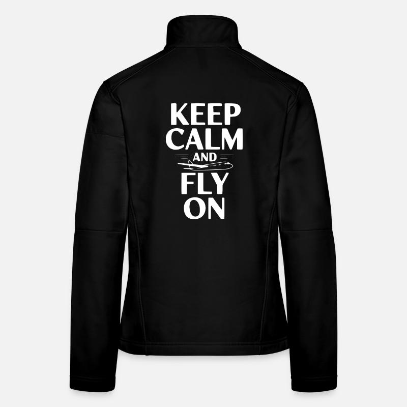 Reste calme et continue Veste en tissu softshell Femme